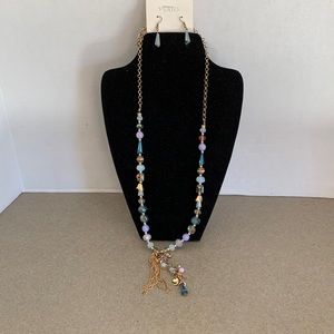 Venus Beaded Necklace and Earrings - New